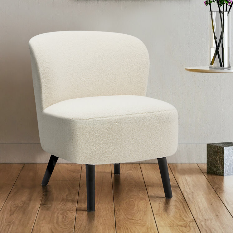 Modern Cream Comfy Accent Chair For Living Room 75071L