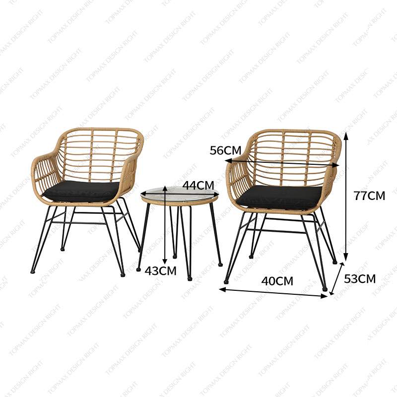 Manufacturers Patio Furniture Sets Outdoor Rattan Furniture Set 24919BM-SET3