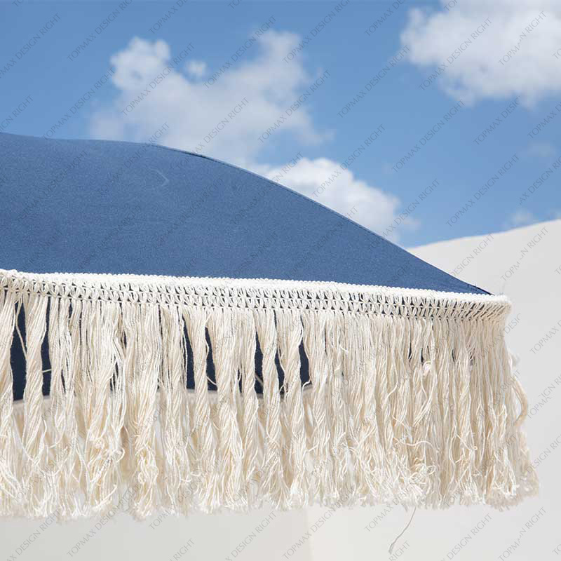 Fringe Beach Umbrella With Tassels Beach Shade Shelter 60620C2