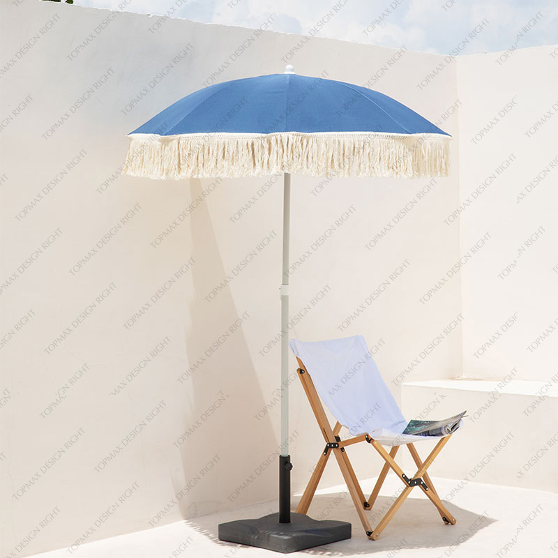 Fringe Beach Umbrella With Tassels Beach Shade Shelter 60620C2