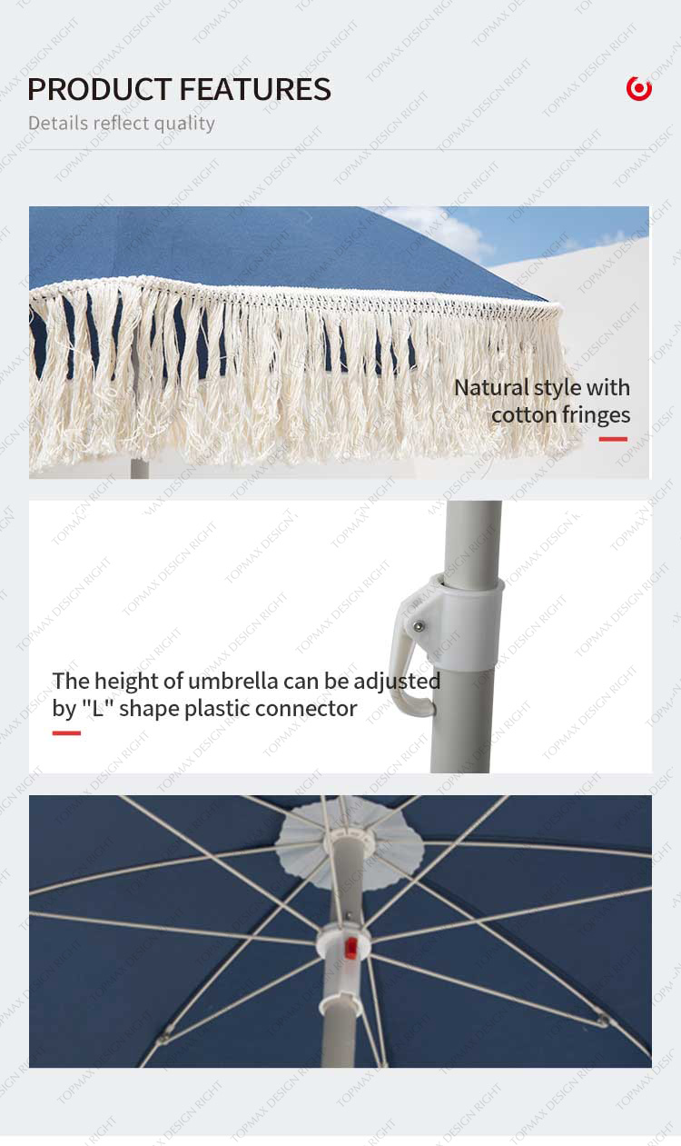 beach umbrella with tassels