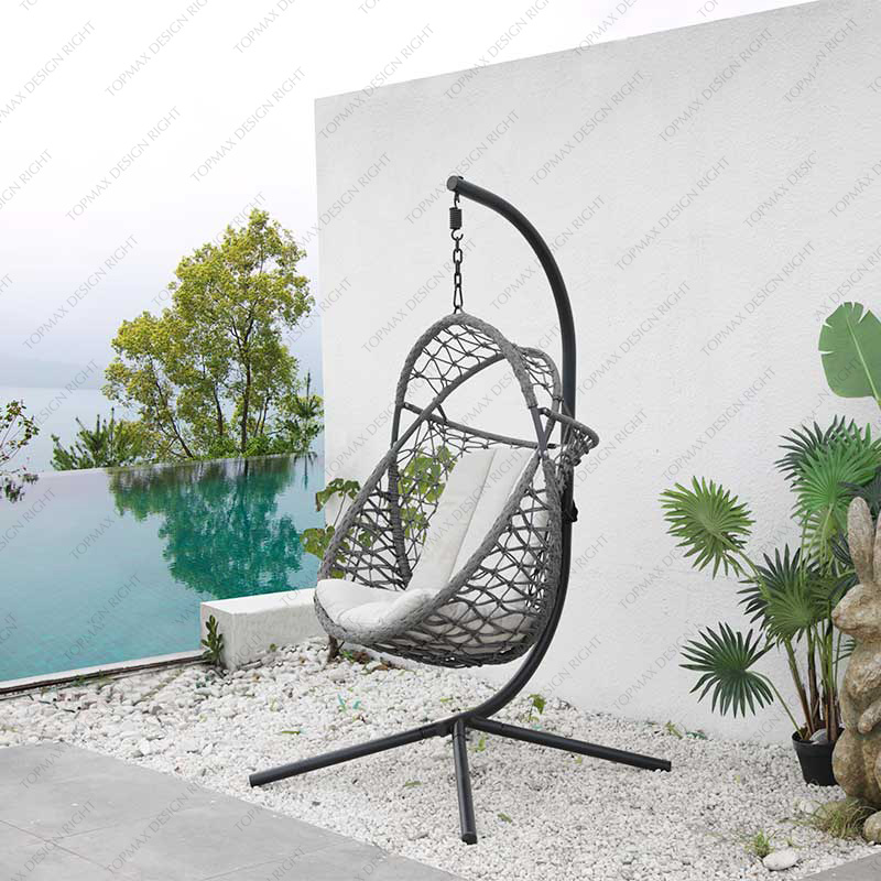 Factory Hanging Chair Patio Swing Chair Egg With Stand 52670C