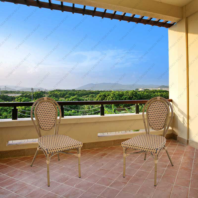 Stackable Outdoor Chairs Rattan Garden Dining Set 50899B
