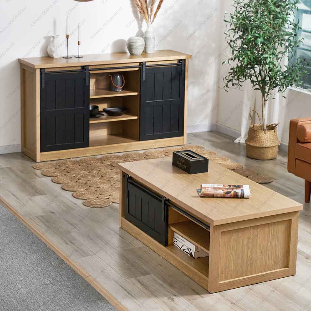 Factory Price Industrial Coffee Table Solid Wood Coffee Table Center Table For Living Room 31536C