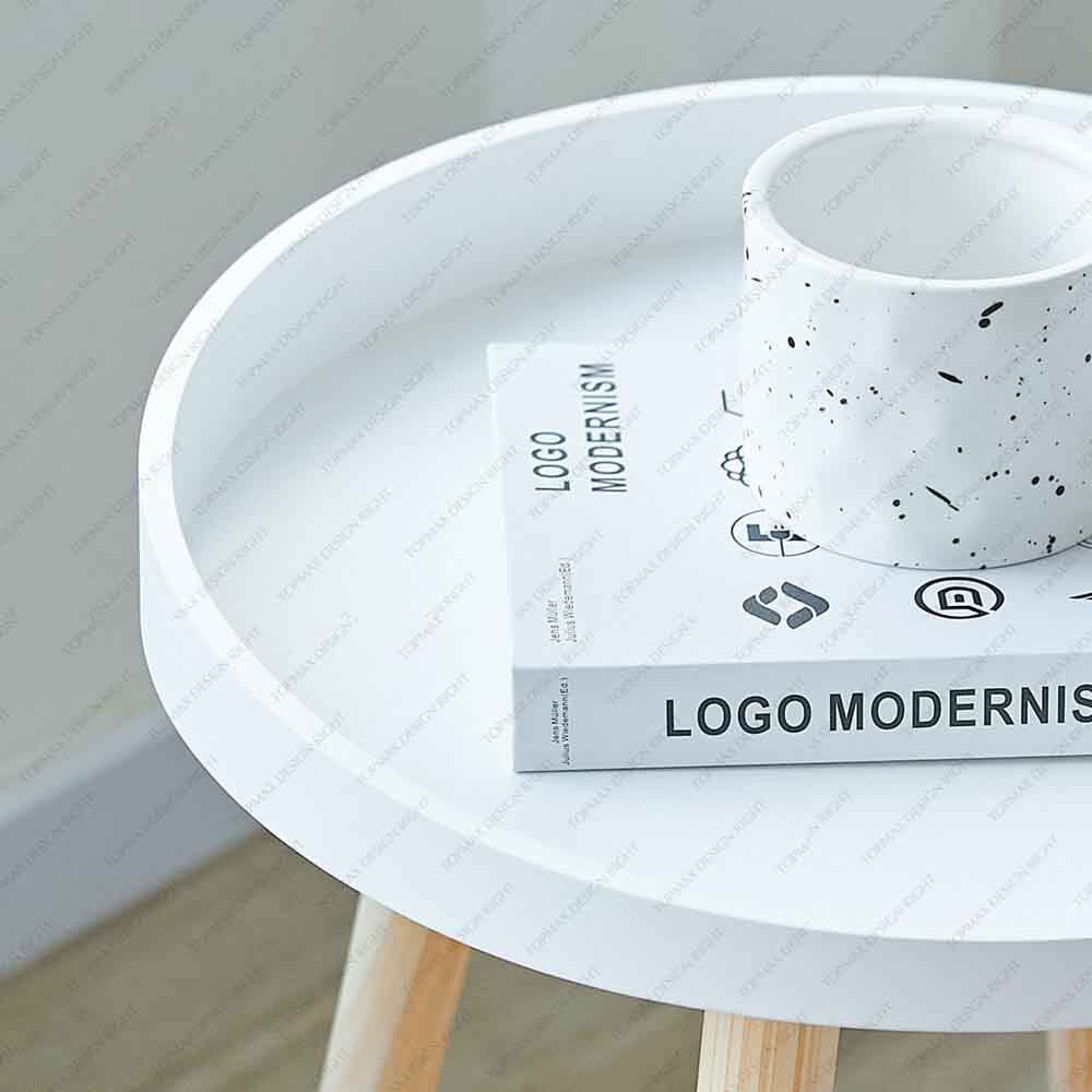 Wholesale Small Round White Side Table 62001B-40X44