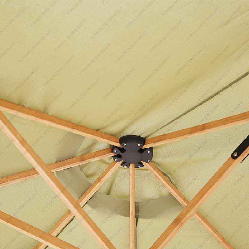 Wholesale Large Beach Umbrella Green Bamboo 60115