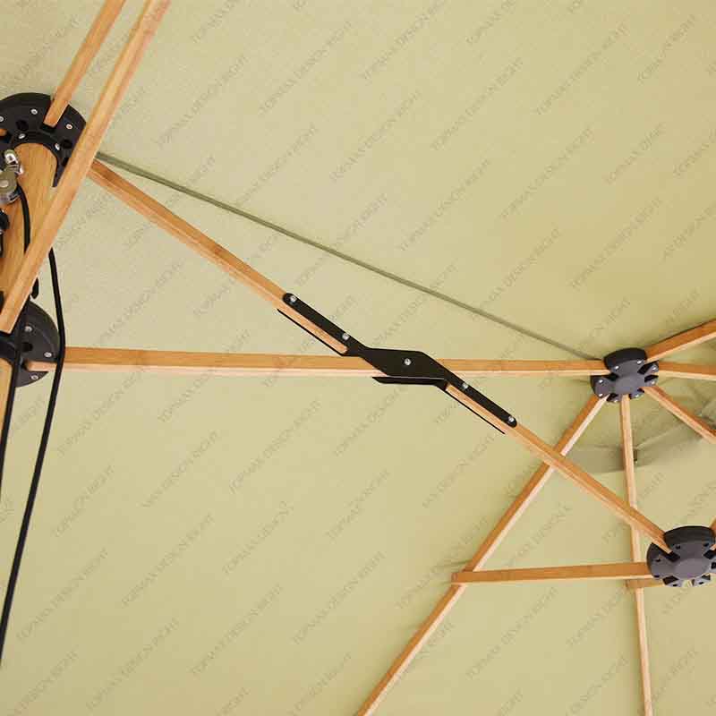 Wholesale Large Beach Umbrella Green Bamboo 60115