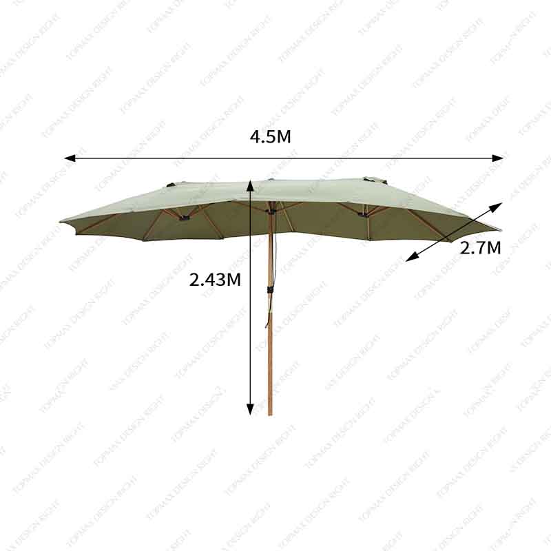 Wholesale Large Beach Umbrella Green Bamboo 60115
