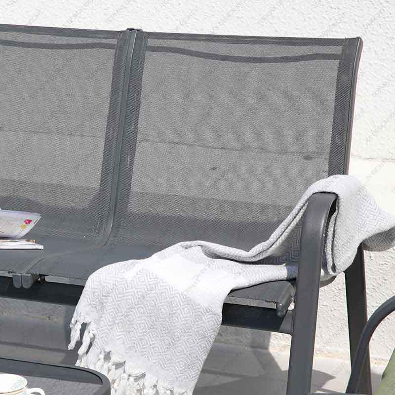 Garden Table And Chairs Outdoor Sling Sofa Grey Garden Furniture 24227-SET4