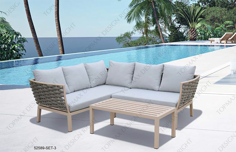 L Shaped Rattan Garden Furniture