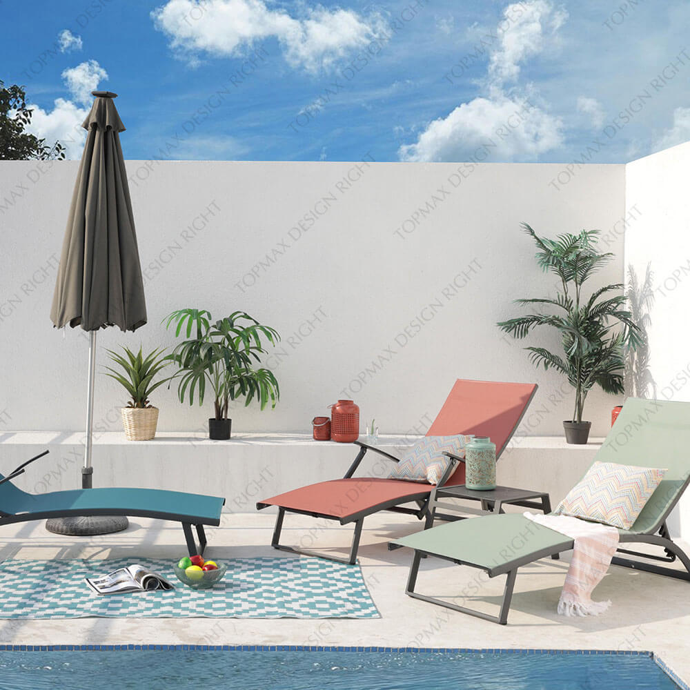 Best Outdoor Lounge Chair Aluminum Pool Chaise Lounge Chairs 40550TLB-A-WHEEL