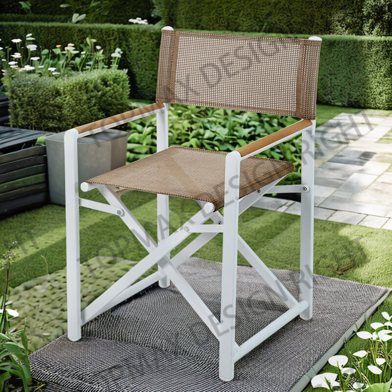 Aluminum Beach Chair Portable Beach Lounger Director Beach Chair 40241TD-W-RT