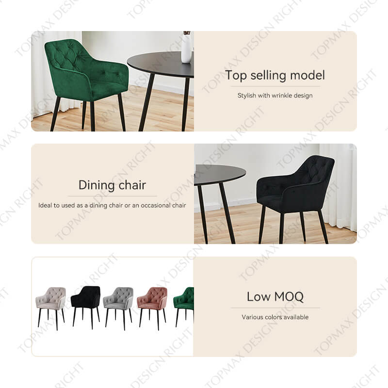 Elegant Dining Chairs Metal Black Dining Chairs 80139G