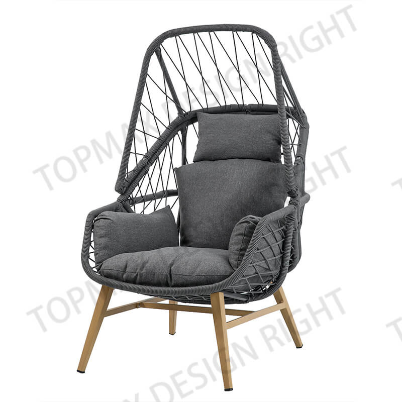 Metal Outdoor Chairs Rope Garden Egg Chair 52940-RX
