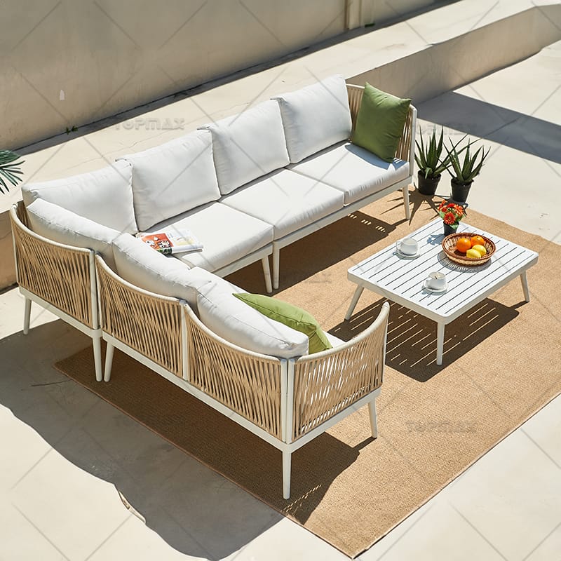 L Shape Rattan Sofa Supplier