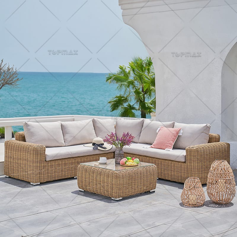 Rattan L Shape Sofa Supplier