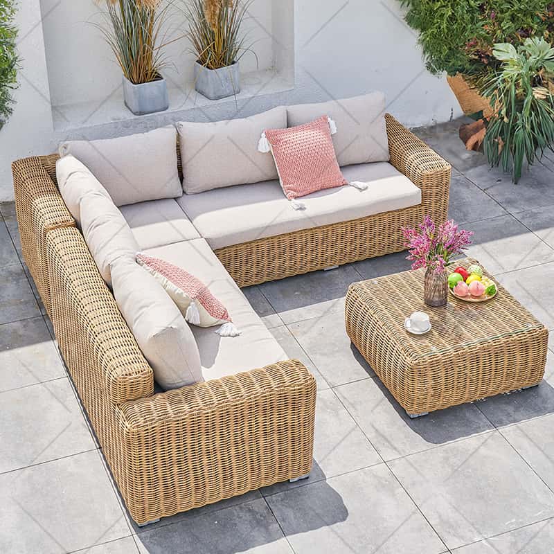 Rattan L Shape Sofa Supplier