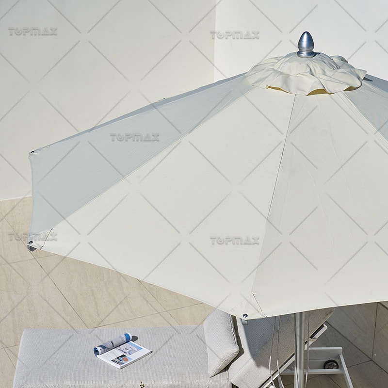 Modern Outdoor Umbrella Aluminum Commercial Parasols With Pully System 60492A