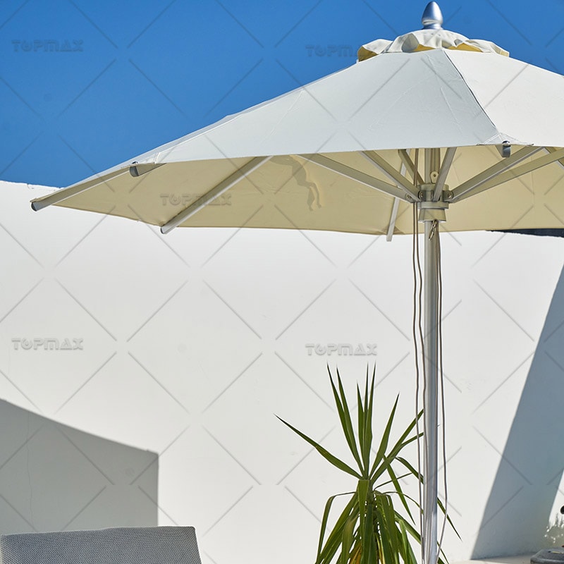 Modern Outdoor Umbrella Aluminum Commercial Parasols With Pully System 60492A