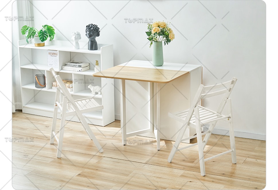 Poplar Wood Dining Room Sets Contemporary MDF Folding Wooden Table Set SD20015A-Set3