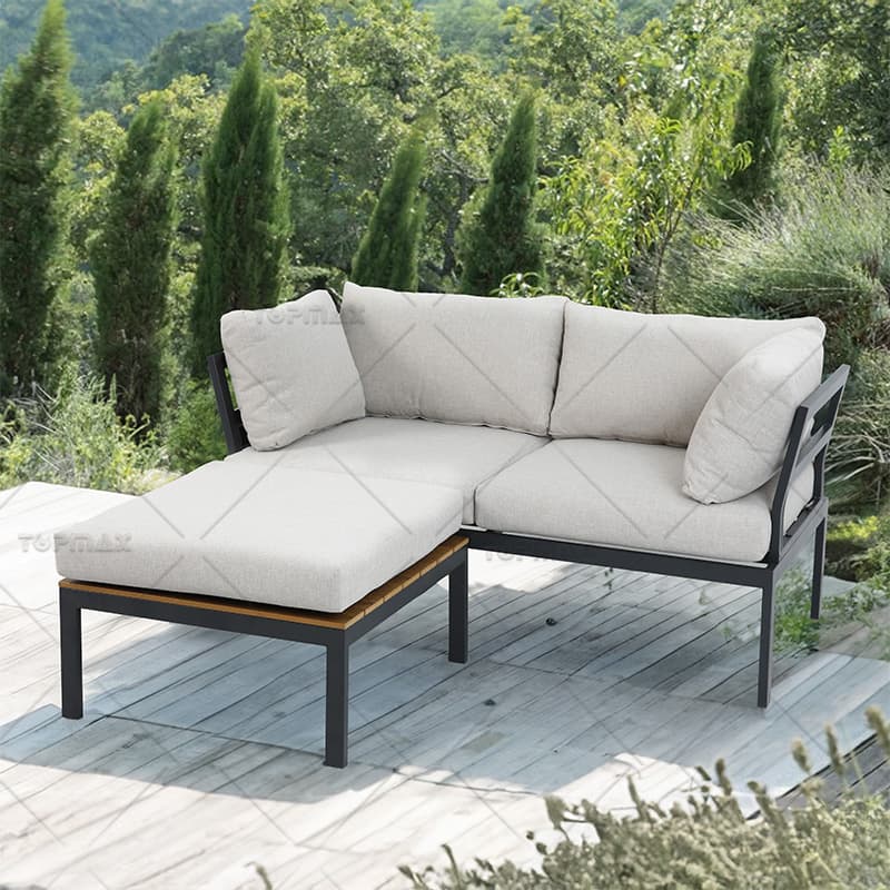 Modular Outdoor Sofa Olefin Cushions Steel Outdoor Metal Sofa Set 24380-SET2Y