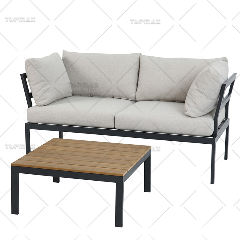 Modular Outdoor Sofa Olefin Cushions Steel Outdoor Metal Sofa Set 24380-SET2Y