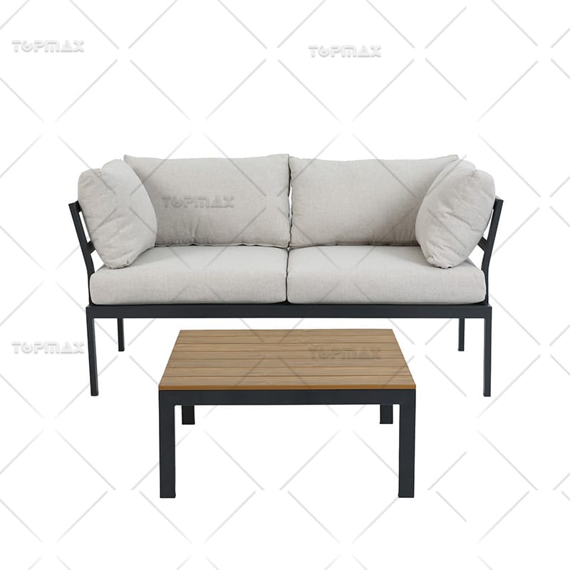 Modular Outdoor Sofa Olefin Cushions Steel Outdoor Metal Sofa Set 24380-SET2Y