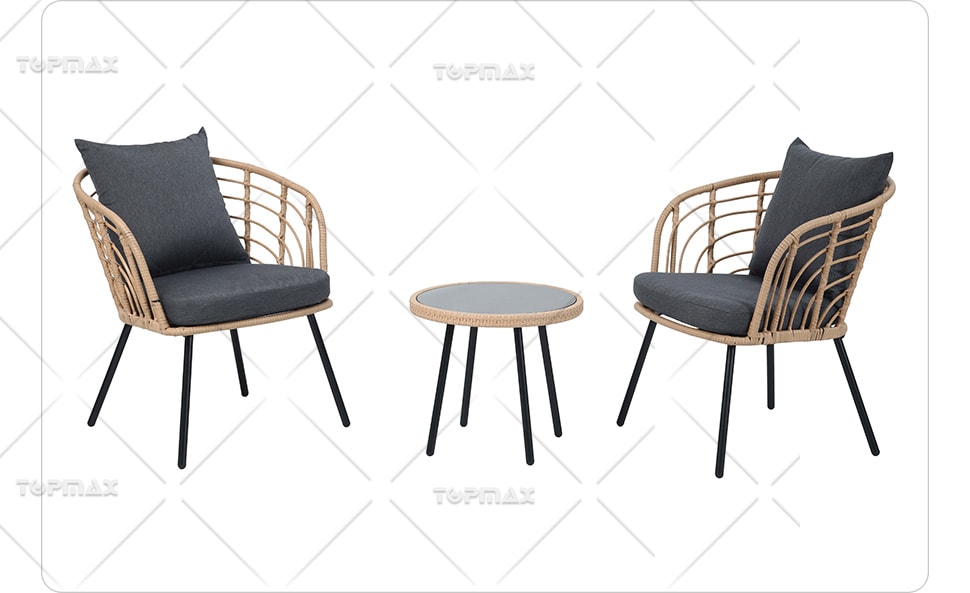 3 Piece Rattan Patio Set Supplier