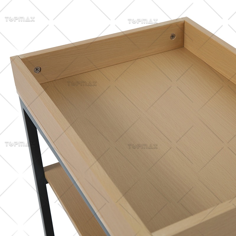 3 Tier Storage Trolley Sturdy Movable Kitchen Metal Trolley with Wheels 89455A