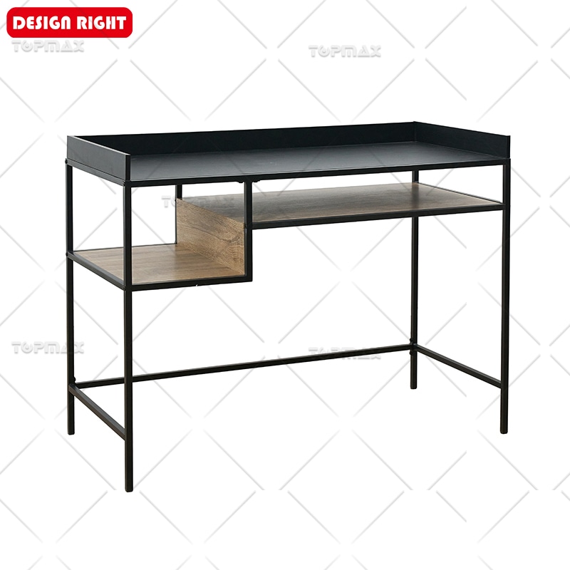 Metal Desktop Computer Desk Home Office Desk With Storage Higher Edge 27846