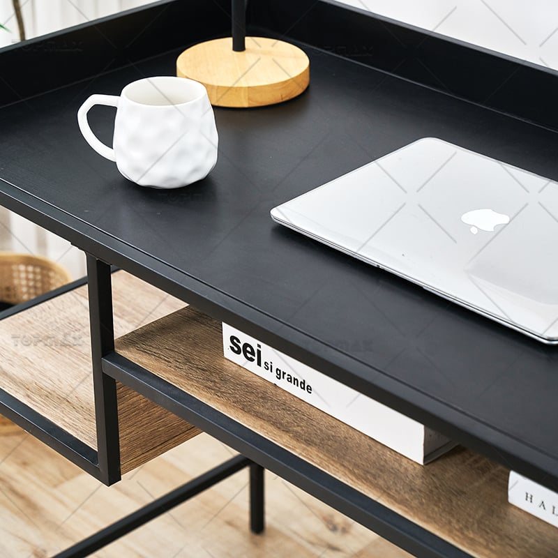 Metal Desktop Computer Desk Home Office Desk With Storage Higher Edge 27846