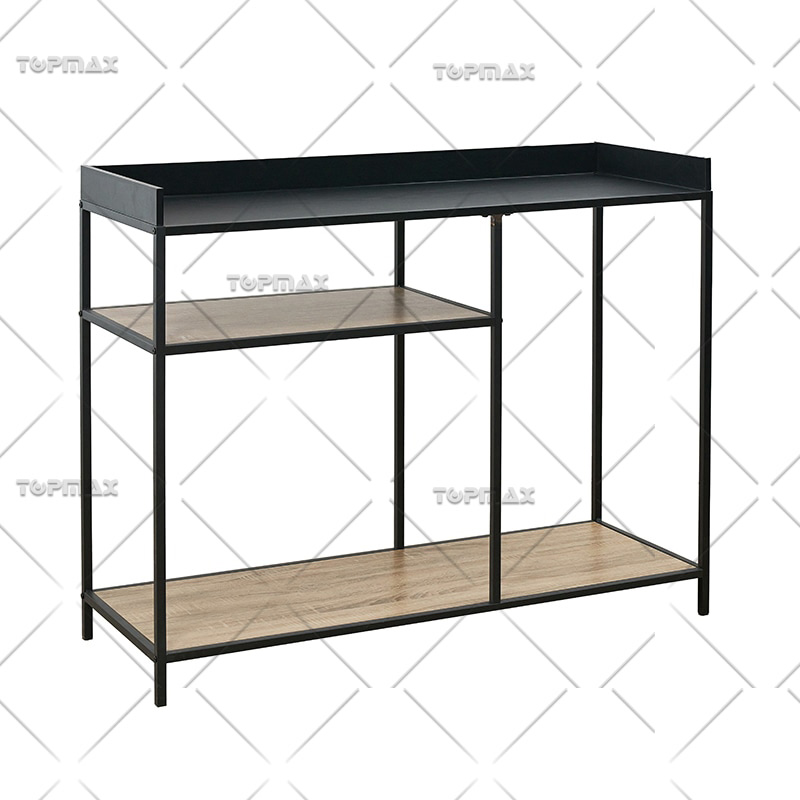 Minimalist Computer Desk Storage Metal Stable Modern Computer Table with Shelf 27846A