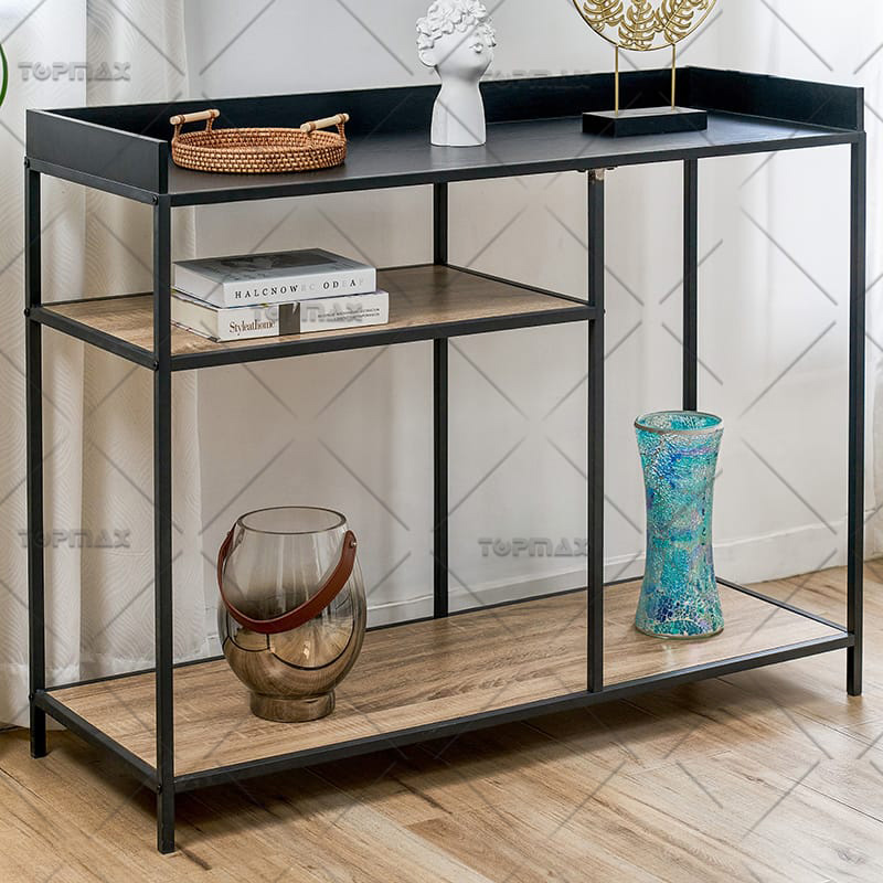 Minimalist Computer Desk Storage Metal Stable Modern Computer Table with Shelf 27846A