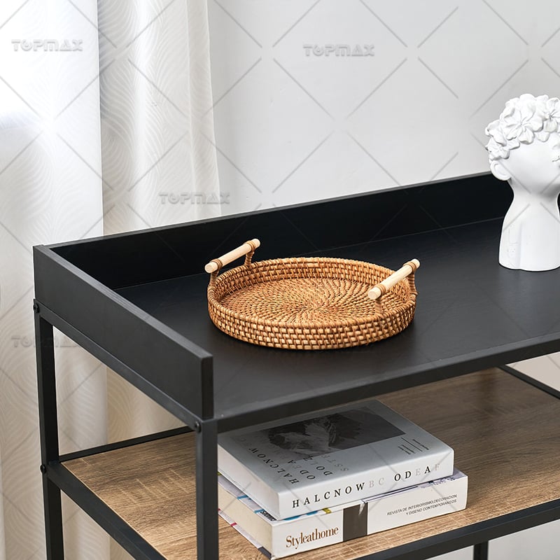 Minimalist Computer Desk Storage Metal Stable Modern Computer Table with Shelf 27846A