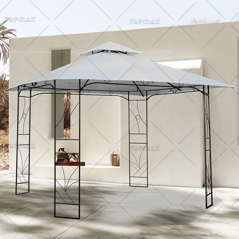 3*3M Pergola Gazebo Steel Modern Gazebo Double Roof 60336E