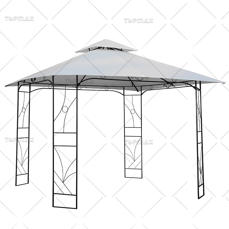 3*3M Pergola Gazebo Steel Modern Gazebo Double Roof 60336E
