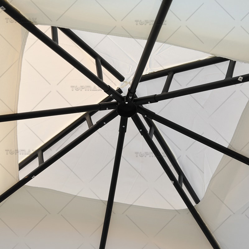 3*3M Pergola Gazebo Steel Modern Gazebo Double Roof 60336E