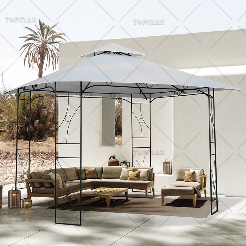 3*3M Pergola Gazebo Steel Modern Gazebo Double Roof 60336E