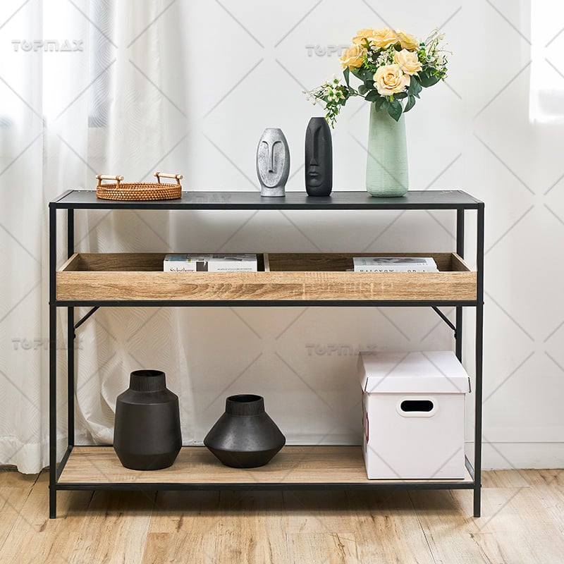 Simple Computer Desk 2 Cubes Stable Study Desk With Storage 27846B