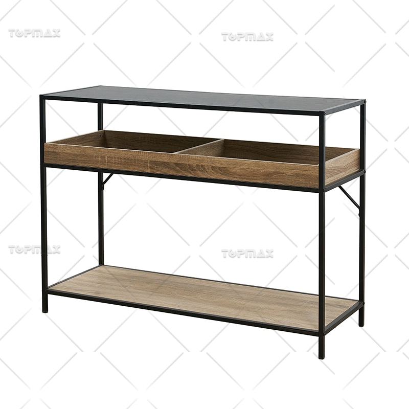 Simple Computer Desk 2 Cubes Stable Study Desk With Storage 27846B