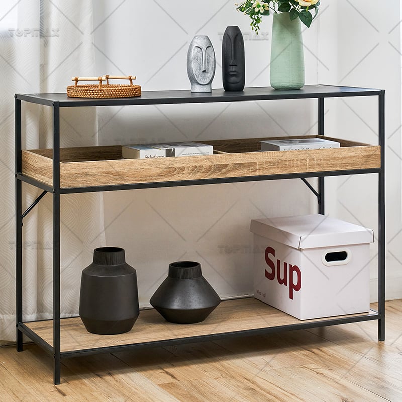 Simple Computer Desk 2 Cubes Stable Study Desk With Storage 27846B