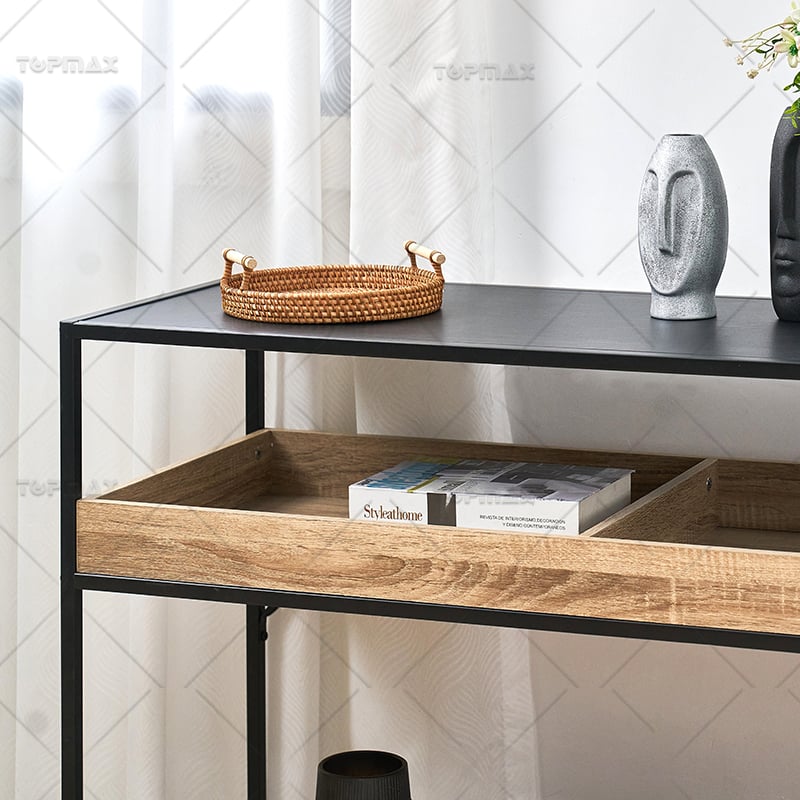 Simple Computer Desk 2 Cubes Stable Study Desk With Storage 27846B
