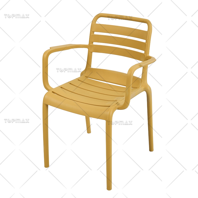 Outdoor Armchair PP Stackable Plastic Chairs UV Protective 96226A
