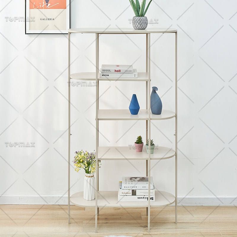 5 Tier Shelf Steel Tube Living Room Modern Shelving Flat Packing 62303A