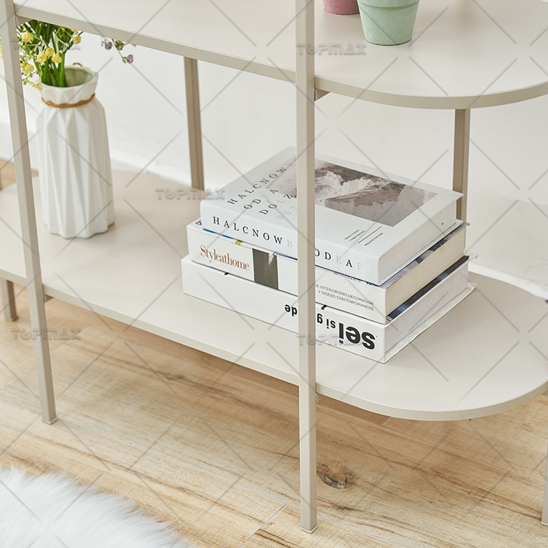 5 Tier Shelf Steel Tube Living Room Modern Shelving Flat Packing 62303A
