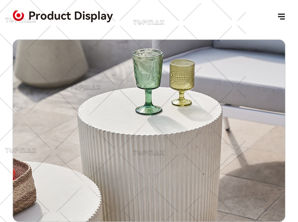 Outdoor Patio Side Table Display