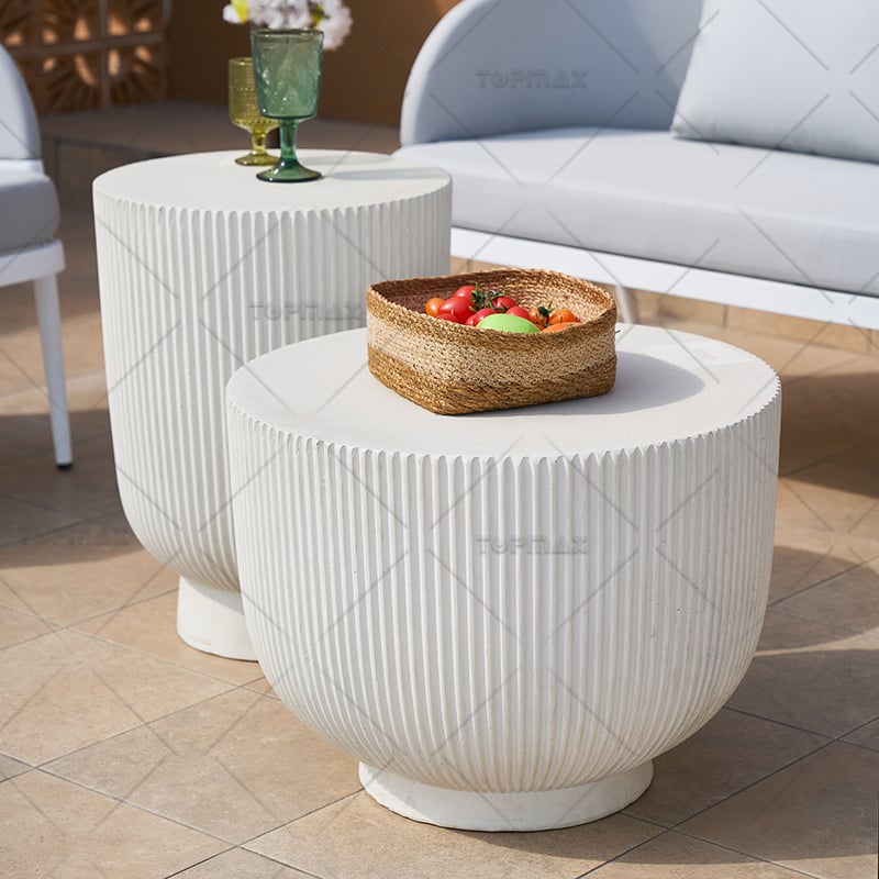 Easy Fulfill Design Garden Side Table Eco-Friendly MGO Stool Side Table 56042