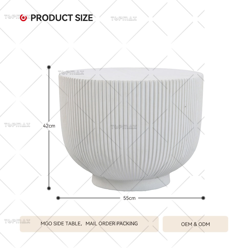 Easy Fulfill Design Garden Side Table Eco-Friendly MGO Stool Side Table 56042