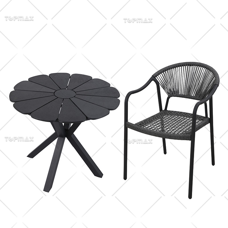 Metal Garden Dining Set Aluminum Modern Patio Dining Sets 44931C&52831B