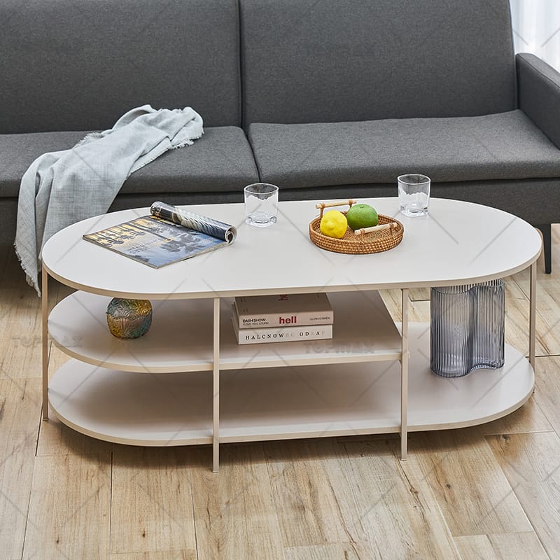 All Modern Coffee Table Oval Small Wood Coffee Table Flat Packing 62303E